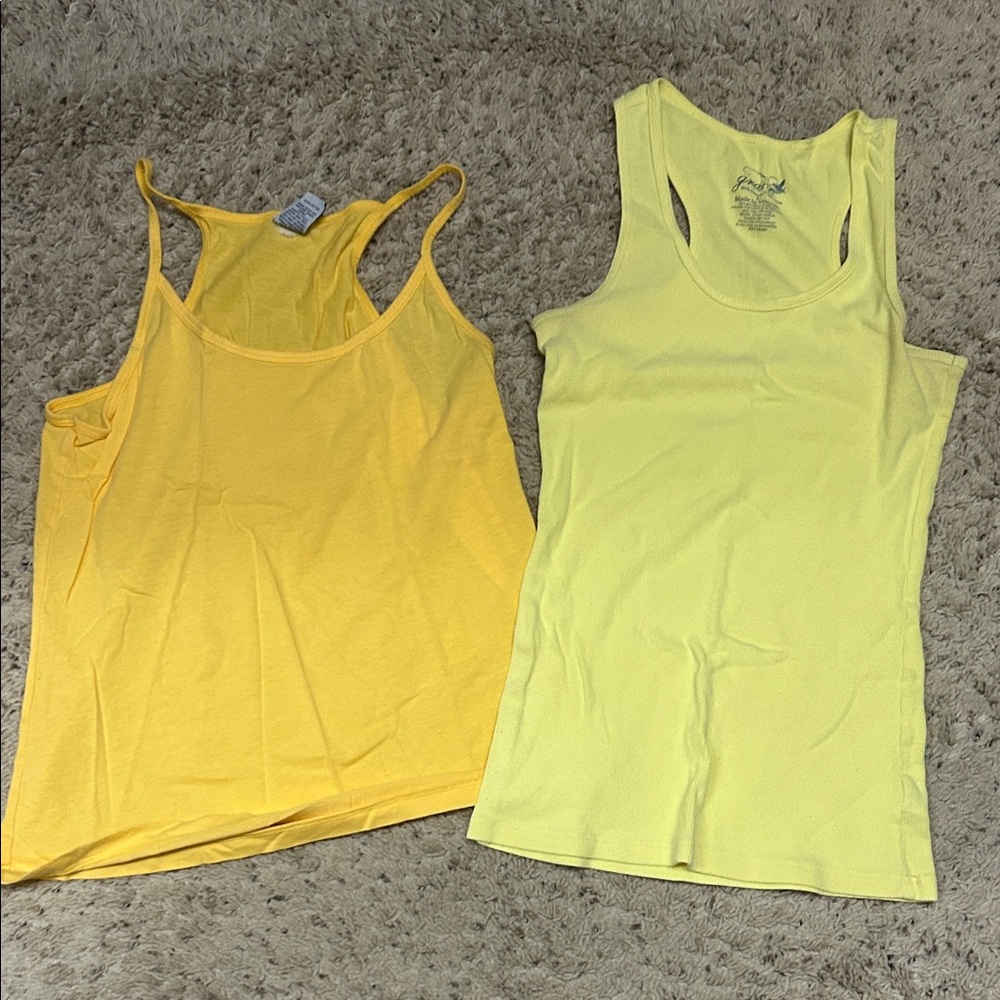 Yellow Women's Tank Tops, size L